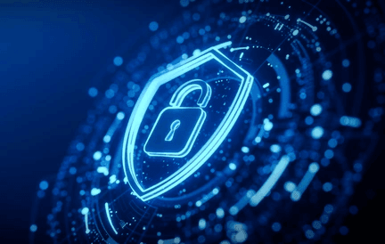 padlock over data